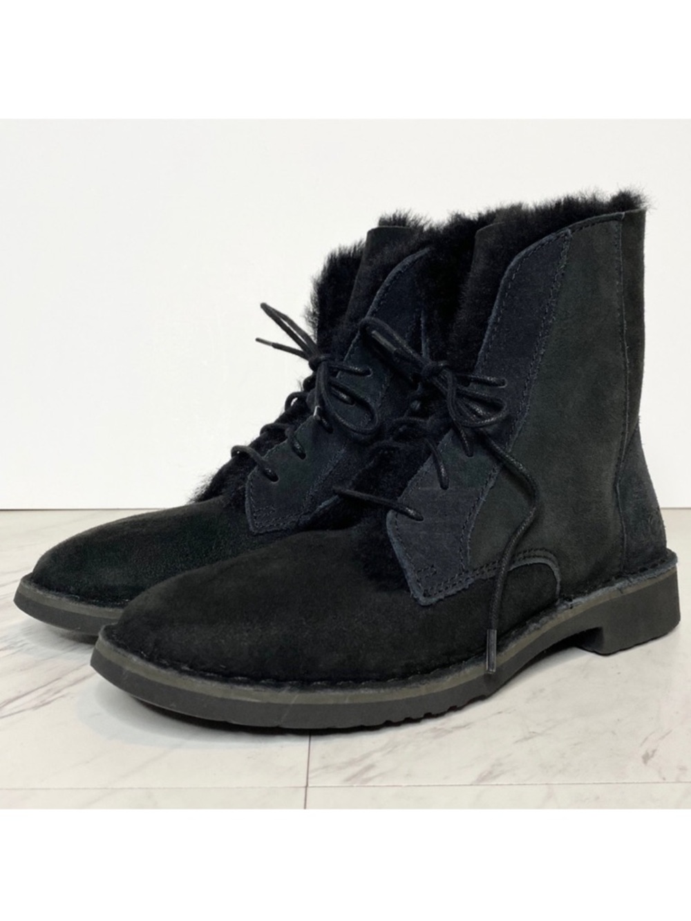UGG Quincy Black Lace Up Boot 6